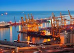 Port De Barcelona In Night